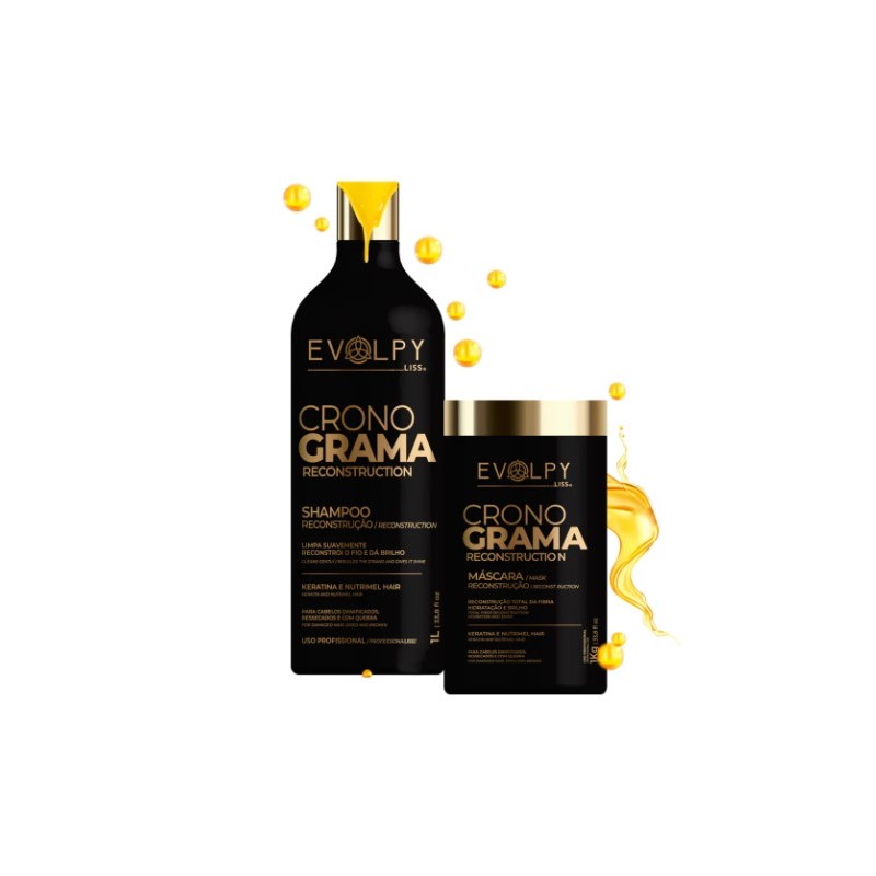 Cronograma Capilar Shampoo + Máscara de Reconstrução Kit2x1Kg Evolpy Liss Beautecombeleza.com Cronograma Capilar Shampoo + Máscara de Reconstrução Kit2x1Kg Evolpy Liss Beautecombeleza.com
