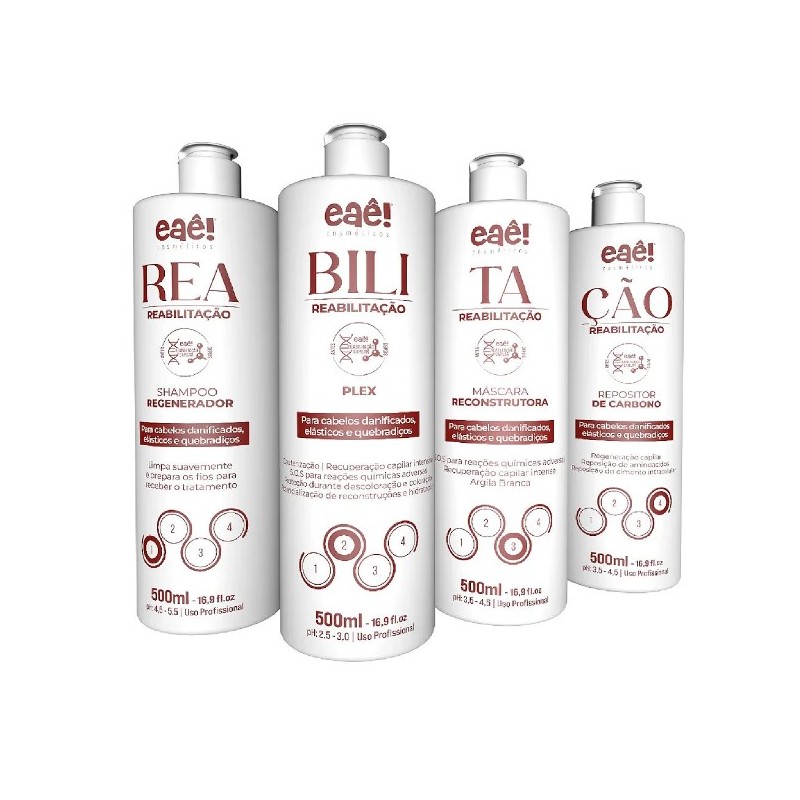 Reabilitação Reconstrução para Cabelos Danificados Kit 4x 500ml - Eaê Cosmetics
Beautecombeleza.com Reabilitação Reconstrução para Cabelos Danificados Kit 4x 500ml - Eaê Cosmetics
Beautecombeleza.com
