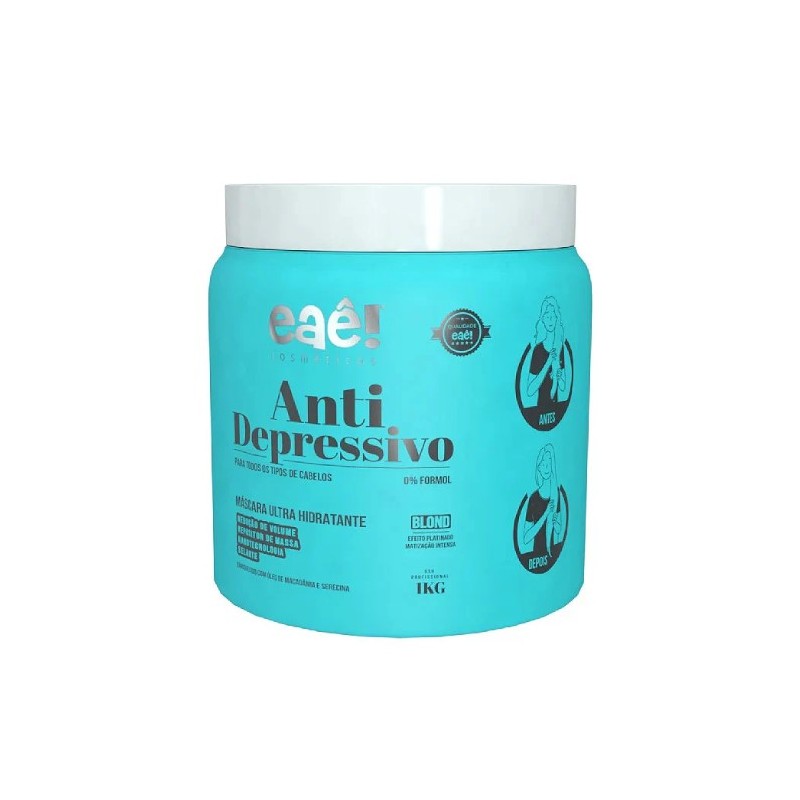 Anti Depressivo Blond 0% Formal Masque 1Kg - Eaê Cosmetics Beautecombeleza.com Anti Depressivo Blond 0% Formal Masque 1Kg - Eaê Cosmetics Beautecombeleza.com