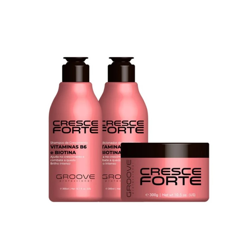 Cresce Forte Hair Strong Growth B6 Vitamins Biotin Treatment Kit 3x300 - Groove Beautecombeleza.com Cresce Forte Hair Strong Growth B6 Vitamins Biotin Treatment Kit 3x300 - Groove Beautecombeleza.com