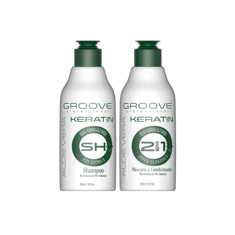 Aloe Vera Keratin Uso Obrigatório Pós Química 2x300ml - Groove Beautecombeleza.com Aloe Vera Keratin Uso Obrigatório Pós Química 2x300ml - Groove Beautecombeleza.com