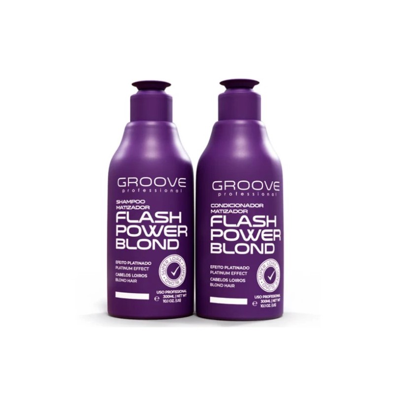 Flash Power Blond Matizador Kit 2x300 - Groove Beautecombeleza.com Flash Power Blond Matizador Kit 2x300 - Groove Beautecombeleza.com