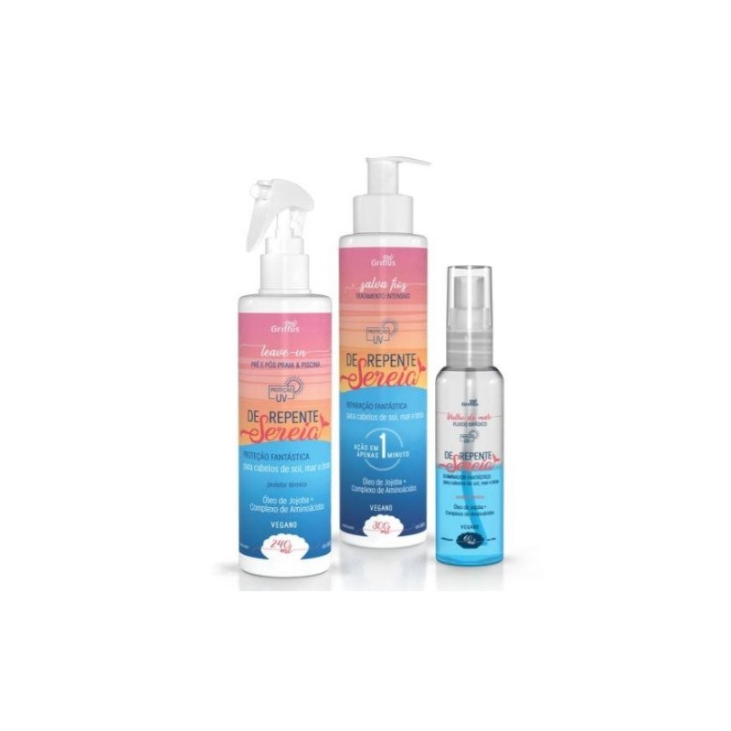 Suddenly Mermaid Intensive Vegan Jojoba Amino Acids Kit 3 Products - Griffus Beautecombeleza.com Suddenly Mermaid Intensive Vegan Jojoba Amino Acids Kit 3 Products - Griffus Beautecombeleza.com
