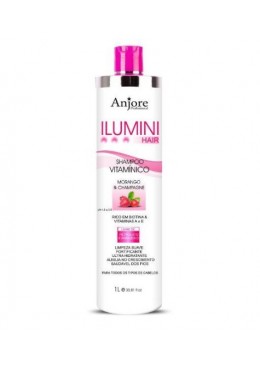 Vitamin Shampoo Biotin Ilumini Hair Strawberry Champagne Treatment 1L - Anjore Beautecombeleza.com