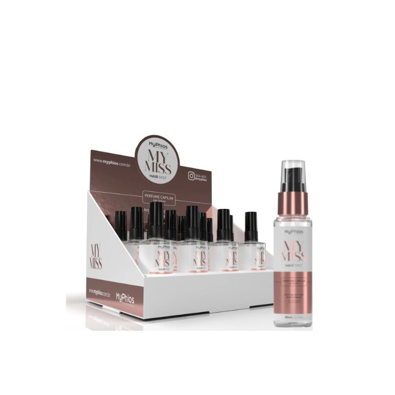 My Miss - Hair Perfume 60mL + Display 12 units x 10ml - My Phios Beautecombeleza.com My Miss - Hair Perfume 60mL + Display 12 units x 10ml - My Phios Beautecombeleza.com
