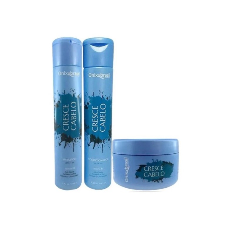 Cresce Cabelo Kit 3 Itens - Onixx Beautecombeleza.com Cresce Cabelo Kit 3 Itens - Onixx Beautecombeleza.com