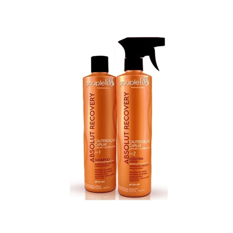 Absolut Recovery Keratin Hair Resistance Cauterization Treatment Kit 2x500ml - Souple Liss Beautecombeleza.com Absolut Recovery Keratin Hair Resistance Cauterization Treatment Kit 2x500ml - Souple Liss Beautecombeleza.com