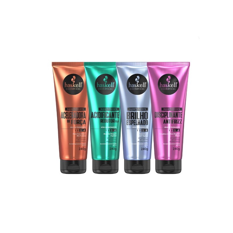 Supermasques Kit 4 - Haskell Beautecombeleza.com Supermasques Kit 4 - Haskell Beautecombeleza.com