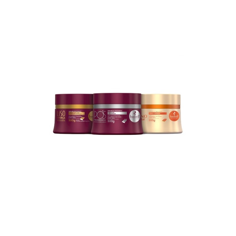 Cronograma para Cabelos Alisados Kit 3x300g - Haskell Beautecombeleza.com Cronograma para Cabelos Alisados Kit 3x300g - Haskell Beautecombeleza.com