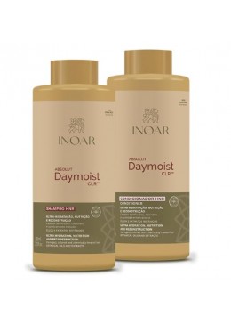 Kit Inoar Absolut DayMoist Shampooing 800ml + Conditioner 800ml + Mascara 500g