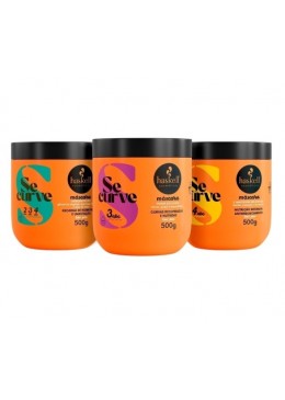 Cronograma para Cabelos Cacheados, Crespos e Ondulados Kit 3x500g - Haskell Beautecombeleza.com