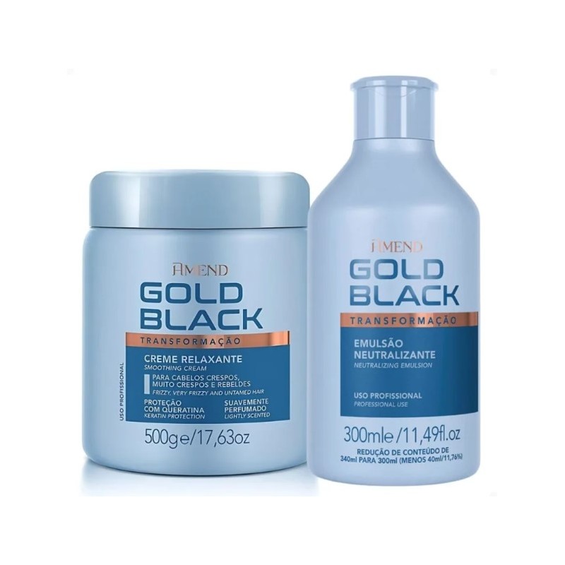 Gold Black Crème Lissante et Émulsion Neutralisante Kit 2 - Amend