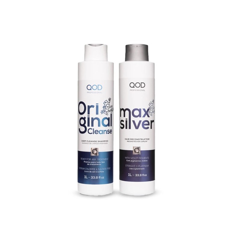 QOD Max Silver e Original Cleanse Kit 2x1L - QOD Beautecombeleza.com
