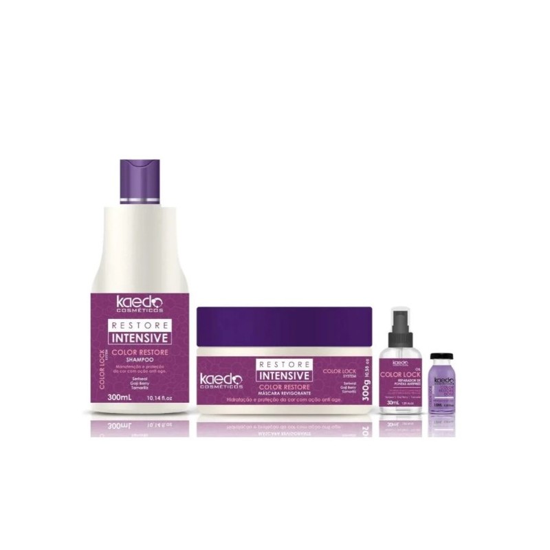 Restore Intensive Color Manutenção Capilar Kit 4 Itens - Kaedo Beautecombeleza.com