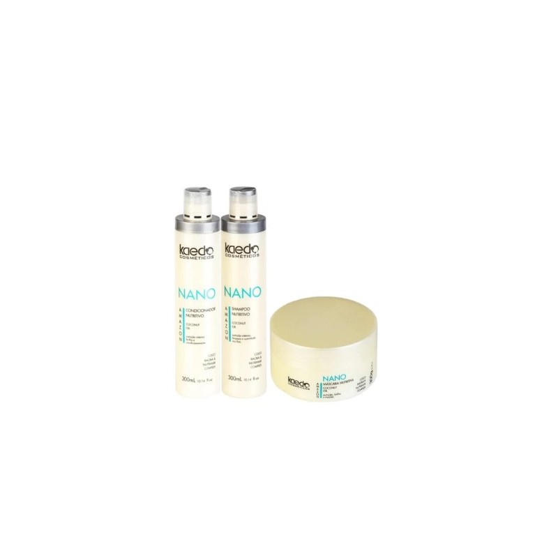 Nano Cuidados Capilar Nutritivo Kit 3 Itens - Kaedo Beautecombeleza.com