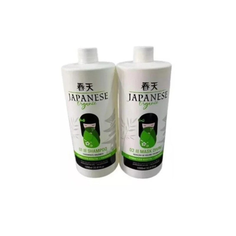 Japanese Organic Semi-Definitive Lissage Kit - 2x1L - Japanese Beautecombeleza.com