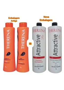 Attractive Liss Escova Progressiva Alisante Capilar Kit 2x1L - Therena Beautecombeleza.com