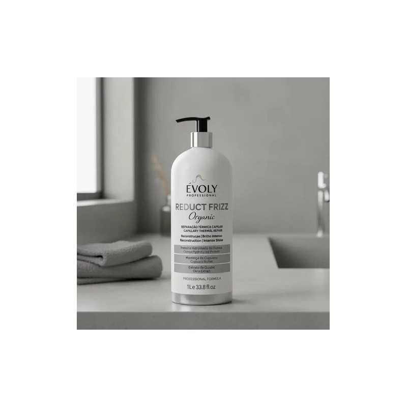 Evoly Reduct Frizz Organic Lissage Bresilien sans Formaldéhyde 1L- Évoly Beautecombeleza.com