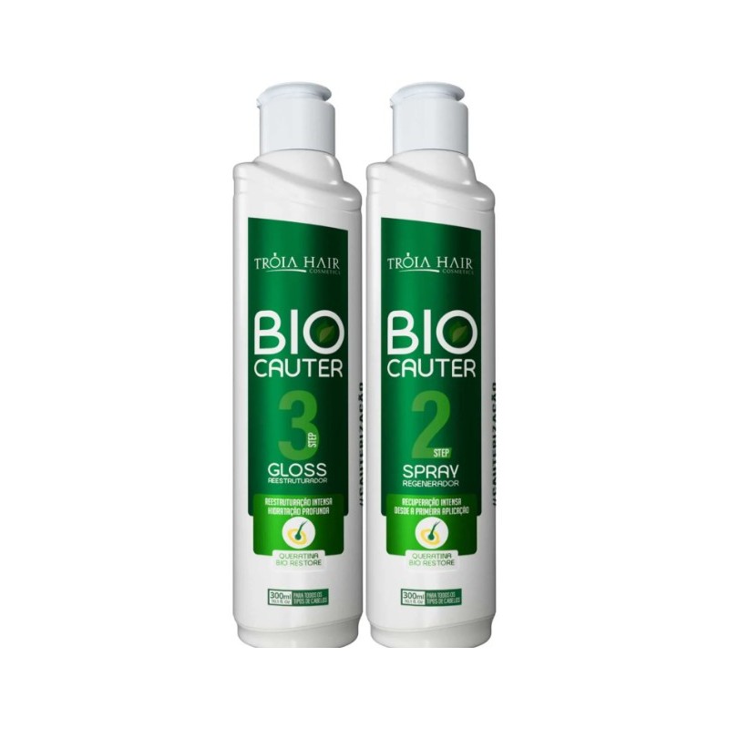 Bio Restructuring Gloss Regenerating Spray Steps 2 and 3 Kit 2x300ml - Troia Hair