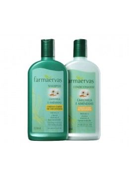 Camomile E Almonds Kit Shampoo + Conditioner  2x320ml - Farmaervas Beautecombeleza.com
