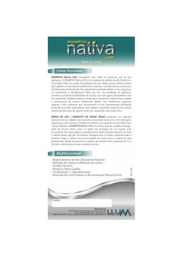 Shampoing Nativa - Lissage incroyable 1 LT Application unique LLUM